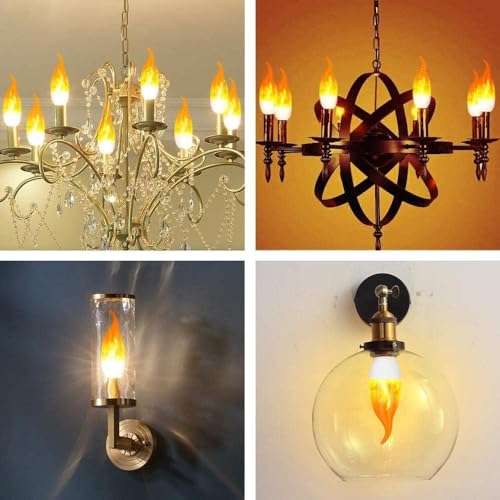 Facarler E14 - Bombilla LED de 3 modos de parpadeo, bombilla E14 para Halloween, Navidad, fiesta [clase energética G]