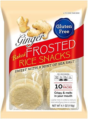 Frosted Rice Snacks Ginger, 18/4.1 oz.