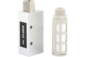 MARHYNCHUS CV 25HS Pneumatic Exhaust Air Ejector with Silencer, Vacuum Generator 1-6BAR Pneumatic Vacuum Pump Vacuum Pump air Ejector Fitting cv Series Vacuum Generator Venturi Vacuum Pump