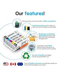 Smart Ink   Cartucho de tinta compatible para Canon PGI 280 PGI 280 XXL CLI 281 CLI 281 (PGBK y BK C M Y 5 unidades) para Pixma TS6120 TS6220 TS8120 TR7520 TR8520 TS9120