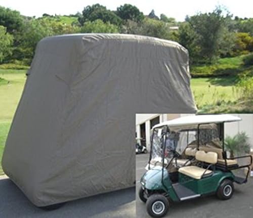 4 / 2 Passengers Golf Cart Storage Cover For EZ Go Club Car Taupe Waterproof