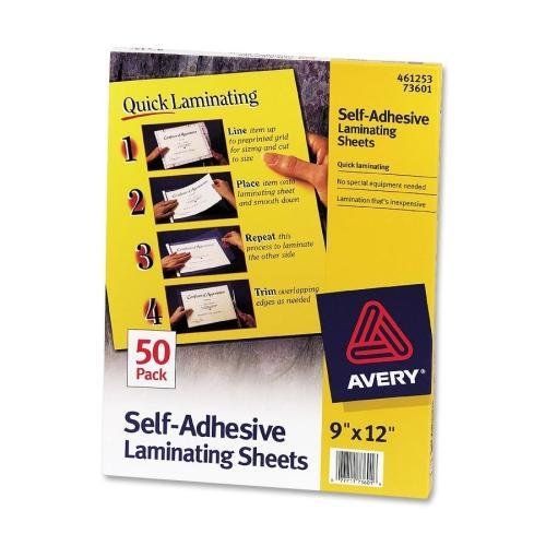 461253 Avery Self-Adhesive Laminating Sheets - 9