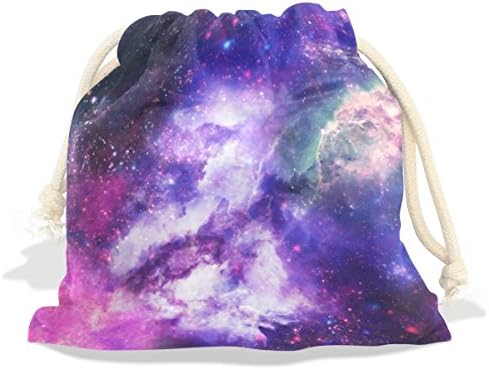 Sunlome Space Galaxy Nebula Starry Gift Bags Jewelry Drawstring Pouches for Wedding Party, 8x12.6 Inch