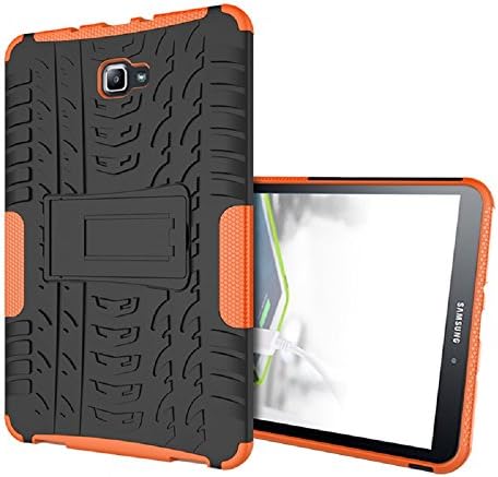 Maomi Samsung Galaxy Tab A 10.1 Case (T580/T585),[Kickstand Feature],Shock-Absorption/High Impact Resistant Heavy Duty Armor Defender Case for Samsung Galaxy Tab A 10.1 inch 2016 Tablet (Orange)