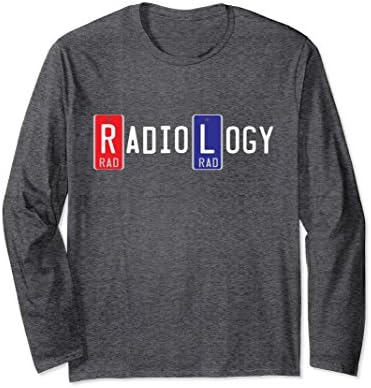 Unisex Radiology Markers X-Ray T-Shirt, Right Left Lead Marker Large Dark Heather