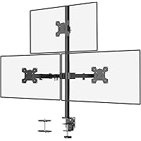 WALI Triple Monitor Mount for 13-27 inch Computer Screens, 3 Monitor Desk Mount, Holds up to 22 lbs, Adjustable Triple Monito