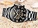 Mens Watches with Auto Date Chronograph Watch Men Sports Watches Waterproof 30M Full Steel Quartz Men's Black Watch