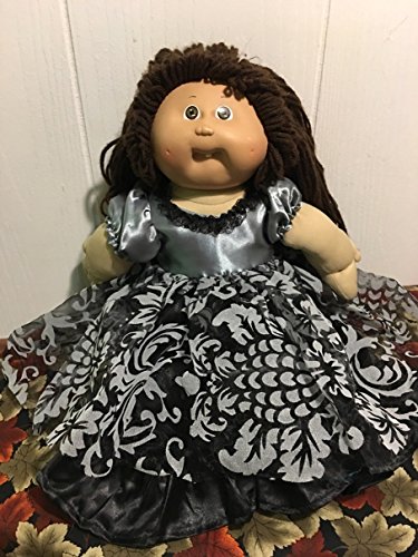 Fits 16" 17" 18" Cabbage Patch Kids Doll Clothes Party Black Gothic Prom Dress NO DOLL