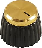 Marshall Guitar Amp Knobs, Gold Cap, Push On (Pkg 8)