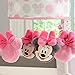 Disney Minnie Mouse Polka Dots Nursery Crib Musical Mobile, Light Pink/White/Grey/Bright Raspberry