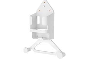 HAPPHOM Ironing Board Hanger Plus, Wall Mounted Ironing Board Holder, Iron and Ironing Board Storage Organizer for Laundry Rooms, Suitable for Different Types of Iron and Ironing Board, Heat Resistant, White