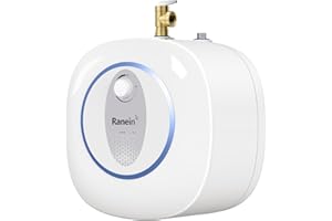 Electric Mini Tank Water Heater, 2.5 Gallons Point of Use Hot Water Heaters 120V 1440W, Under Sink, Wall or Floor Mounted, Id