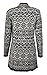 FashionMark Women's Tribal Knitted Cardigan  L (12) Black