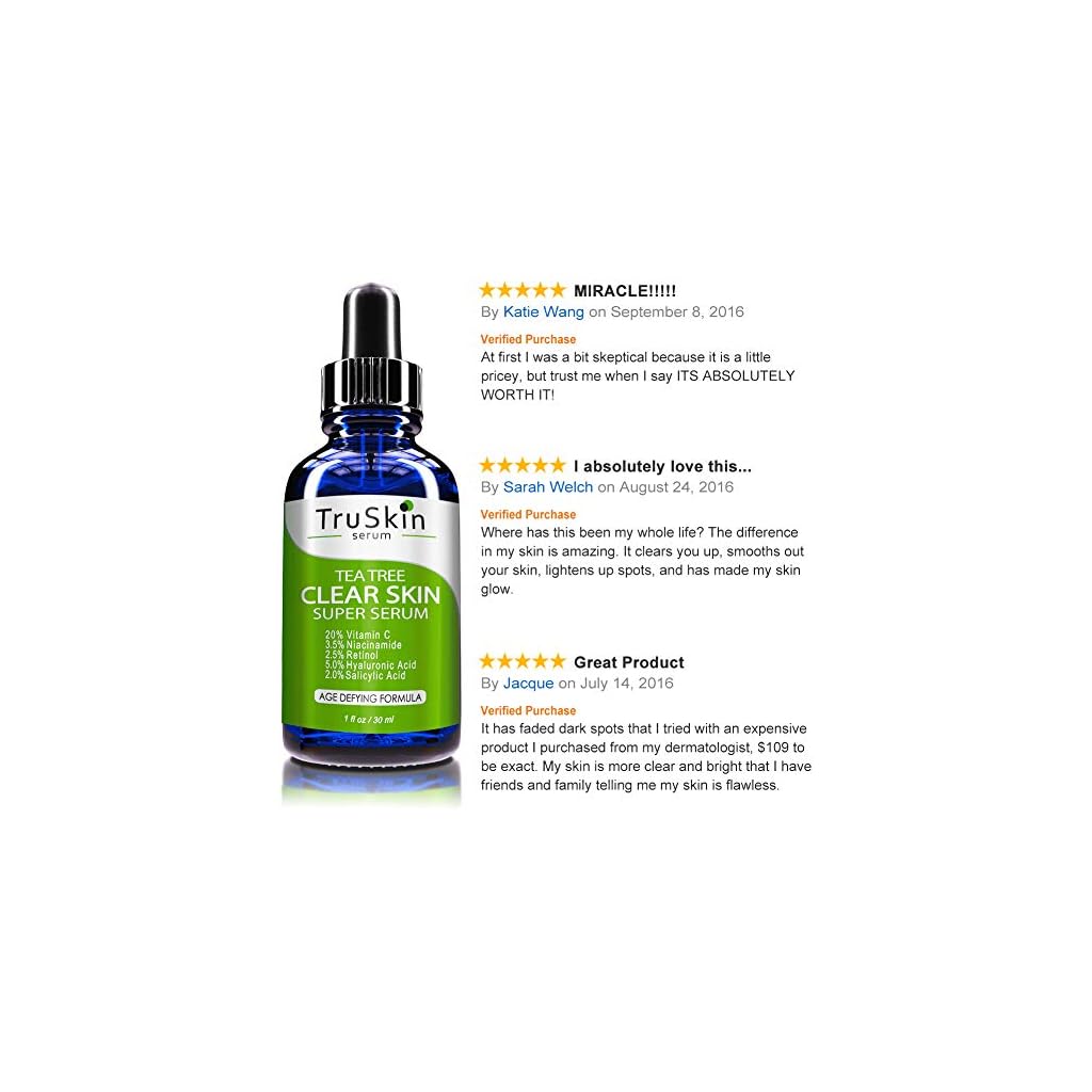Tea Tree Clear Skin Serum, AgeDefying formula for acneprone skin with