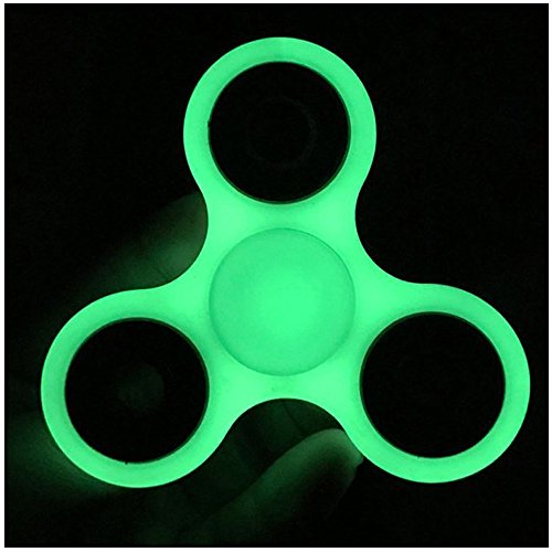 Fidget Spinner Glow In The Dark, GIM Luminous Hand Spinner Tri Fingertip Gyro Fidget Toy, EDC Focus Toy for Children & Adults