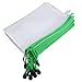 uxcell Plastic Chain Zipper Closure Grid Stationery Pens A5 Paper File Bag 12 Pcs