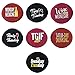 7 Wine Stopper Set + Gift Box - Reusable, Leak Proof, Air Tight Silicone Bottle Sealers - 7 Multicolored Wine Caps with a Funny Saying for Each Day Of the Week - by Lavley