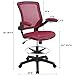 Modway MO-EEI-1423-RED Veer-Reception Desk Flip-Up Arm Drafting Chair, Red