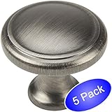 Cosmas 5982AS Antique Silver Cabinet Hardware Round Knob - 1-1/8