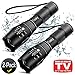 LED Tactical Flashlight [2 PACK] - Tosky 1600 Lumen XML-T6 Tac Light Torch Flashlight - Portable, Zoomable, 5 Modes, Water Resistant, As Seen on TV Flashlights - Perfect for Camping, Emergency