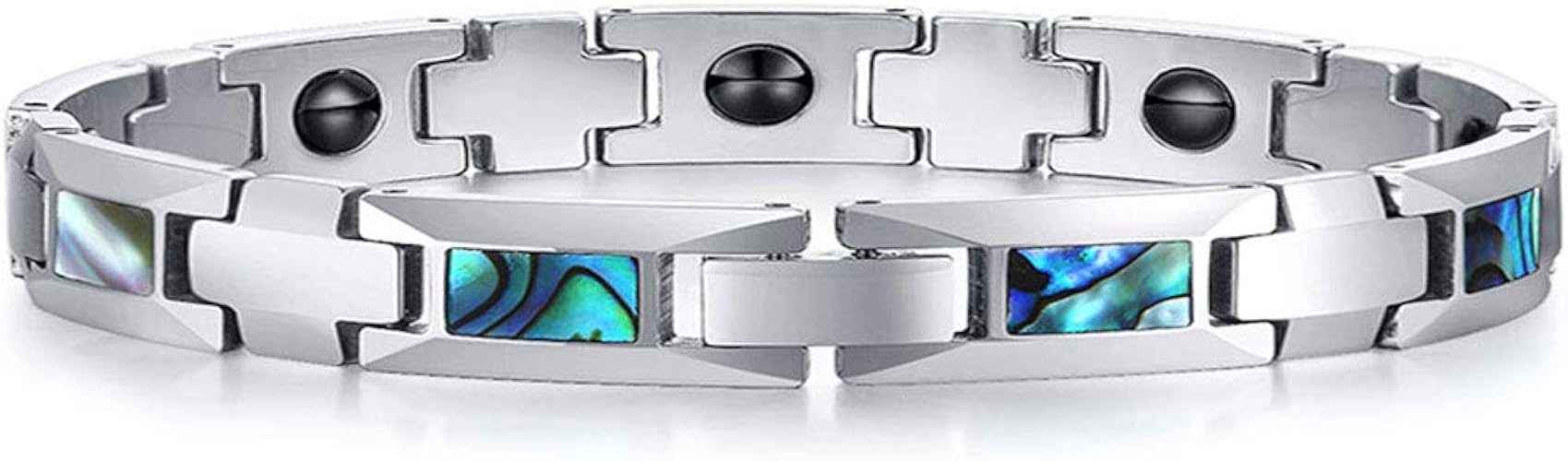 Amazon Rockyu ブランド 磁気ブレスレット メンズ 静電気除去 ブレスレット タングステン シルバー ブルー 抗疲労 睡眠改善 マグネット 遠赤外線 ゲルマニウム マイナスイオン4つの要素 高級 マッド質感 超硬い ブレスレット 通販