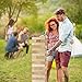 Giant Tumbling Timbers, Gentle Monster Wooden Toppling Tower, Classic Outdoor Games Stacking Toys for Adult Kids Family, Jumbo Hardwood Blocks Lawn Games 56Pcs 5 Feet