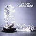 Ustellar 10ft 30 Micro Starry LED String Lights, Waterproof Fairy Silver Wire Lights, Moon Lights Battery Operated (Included), For DIY Wedding, Party, Table Decorations, Cool White, 8 Pack