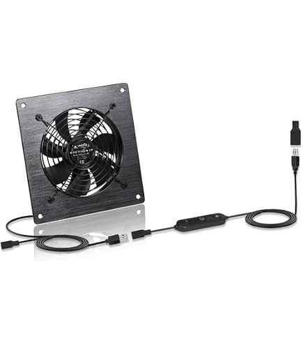 USB Cooling Fan Dual 120mm Temperature-Controlled Cooling Fan – 5V/12V ...