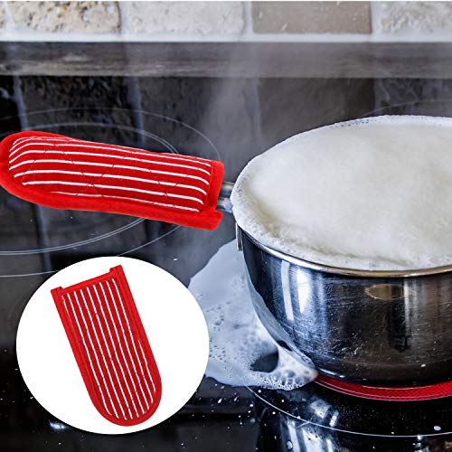 4 Pieces Hot Handle Holders Pan Handle Sleeves Heat Resistant Pan Handle Covers NonSlip Pan
