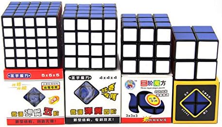 AUTRA Shengshou Cube Speed Puzzle Bundle Pack,2x2x2,3x3x3,4x4x4,5x5x5 Set,Brain Teaser IQ Collection