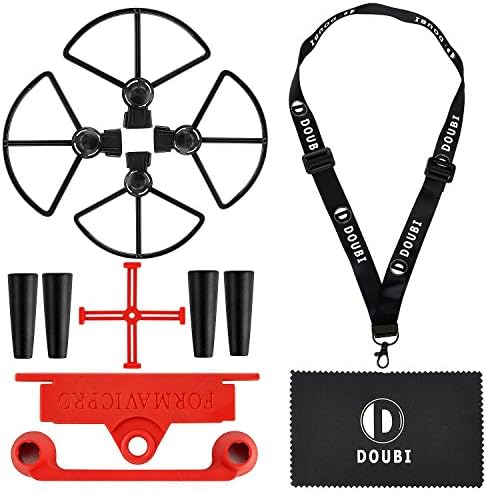 DOUBI Drone Accessories Kit for DJI SPARK - Includes DJI Spark Propeller Guards, Landing Gear Leg Height Extender Stabilizers, Remote Controller Joystick Protector
