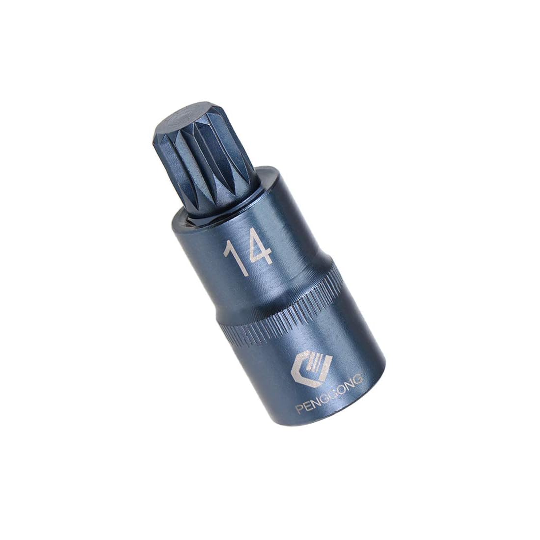 TA-VIGOR Triple Square Spline Bit Socket, 1/2" Drive x M14 (14mm) CR-V Key Socket, Premium S2 Steel Bits, Bit with 2" Length for Car, Trucks, Bike Repair(for Hand Use Only)