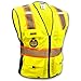 KwikSafety CLEARANCE | BIG KAHUNA Class 2 ANSI Safety Vest OSHA High Visibility Reflective Stripes Heavy Duty Mesh Pockets and Zipper Hi-Vis Construction Work Hi-Viz Surveyor Mens Yellow 2XL/3XL
