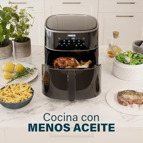Fritadeira princess digital air - capacidade variável do recipiente - máximo 8 l - 6 programas predefinidos - menos óleo - display digital - 182254