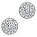 Jewelry Round Shape Halo Stud Earrings for Women