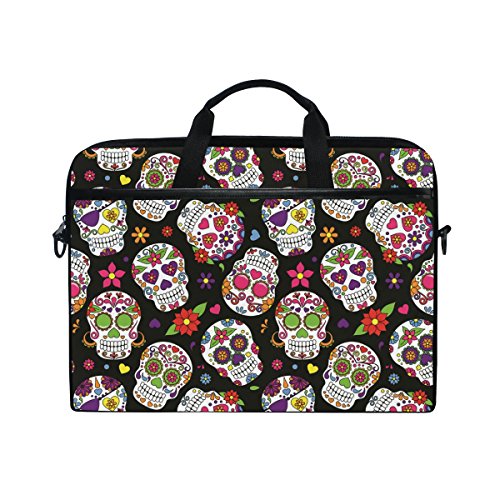 FFY GoLaptop Case, Unicorns Rainbow Printed with 3 Compartment Shoulder Strap Handle Canvas Notebook Computer Bag Personalised Perfect for Boys Girls Women Men 13 13.3 14 15 inch