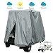 FLYMEI 4 Passenger Golf Cart Cover, Waterproof Golf Cart Covers for EZ GO Club Car Yamaha Golf Carts, Sunproof Dustproof 4 Seat Club Car Cover, Grey (Up to 112 Inch)