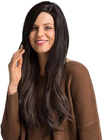 Ichy Long Wavy Wig Gradient Color Heat Resistant Synthetic Hair Wig For Women Hair Styling Natural