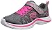 Skechers Kids Swift Kicks Running Shoe, Charchaol/Neon Pink,11.5 M US Little Kid