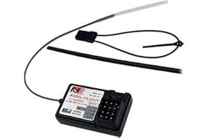 Alaohu Flysky FS-GR3E Receiver 3-Channels 2.4GHz AFHDS for FS-GT2 GT2B FS-GT3B GT3C Transmitter Radio RC Car and Boat Black
