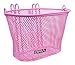 BIRIA Basket with Hooks Pink, Front, Removable, Wire mesh Small Kids Bicycle Basket, Pink primary