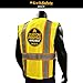 KwikSafety CLEARANCE | BIG KAHUNA Class 2 ANSI Safety Vest OSHA High Visibility Reflective Stripes Heavy Duty Mesh Pockets and Zipper Hi-Vis Construction Work Hi-Viz Surveyor Mens Yellow 2XL/3XL