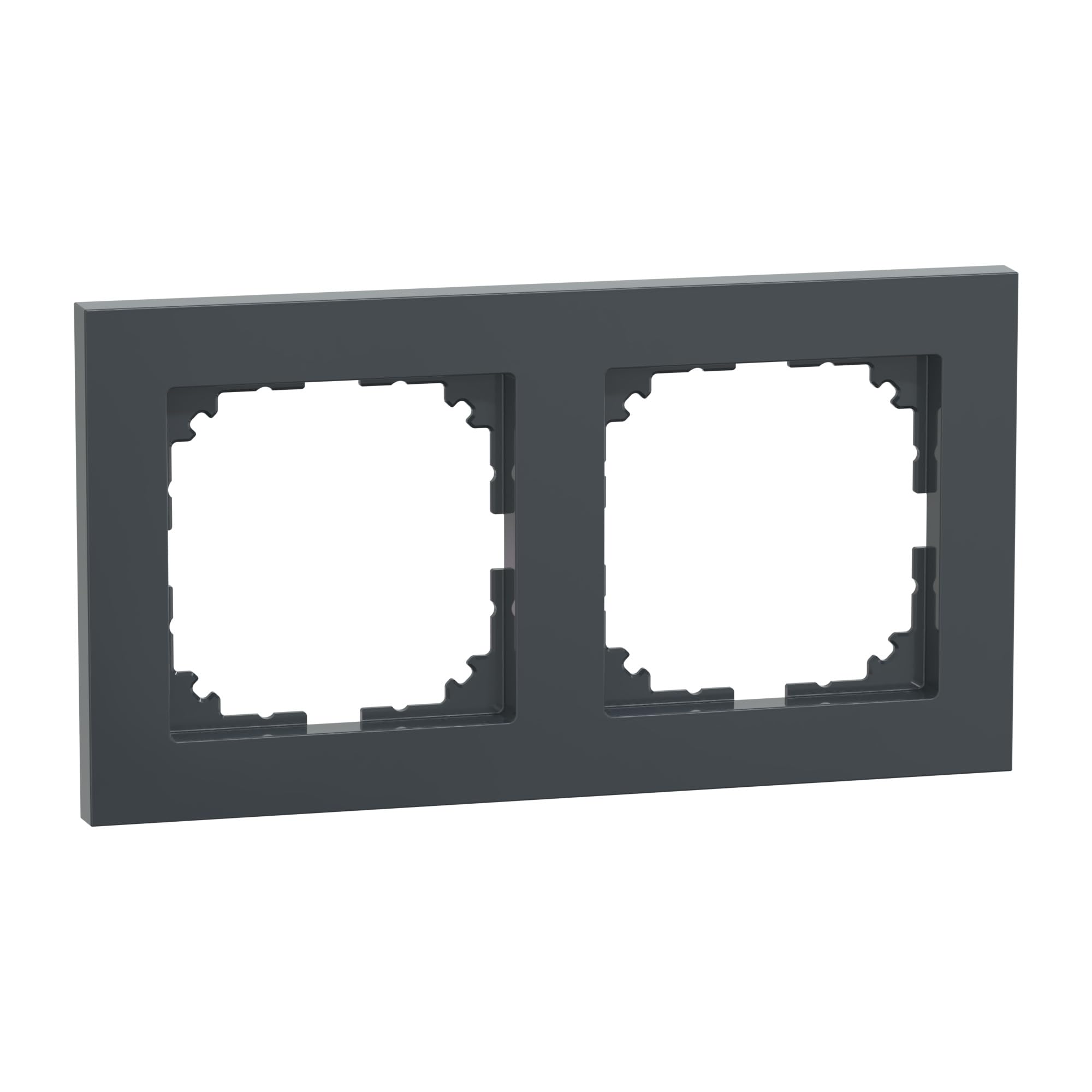 Merten M-pure anthracite 2 in 1 socket frame, MEG4020-3614