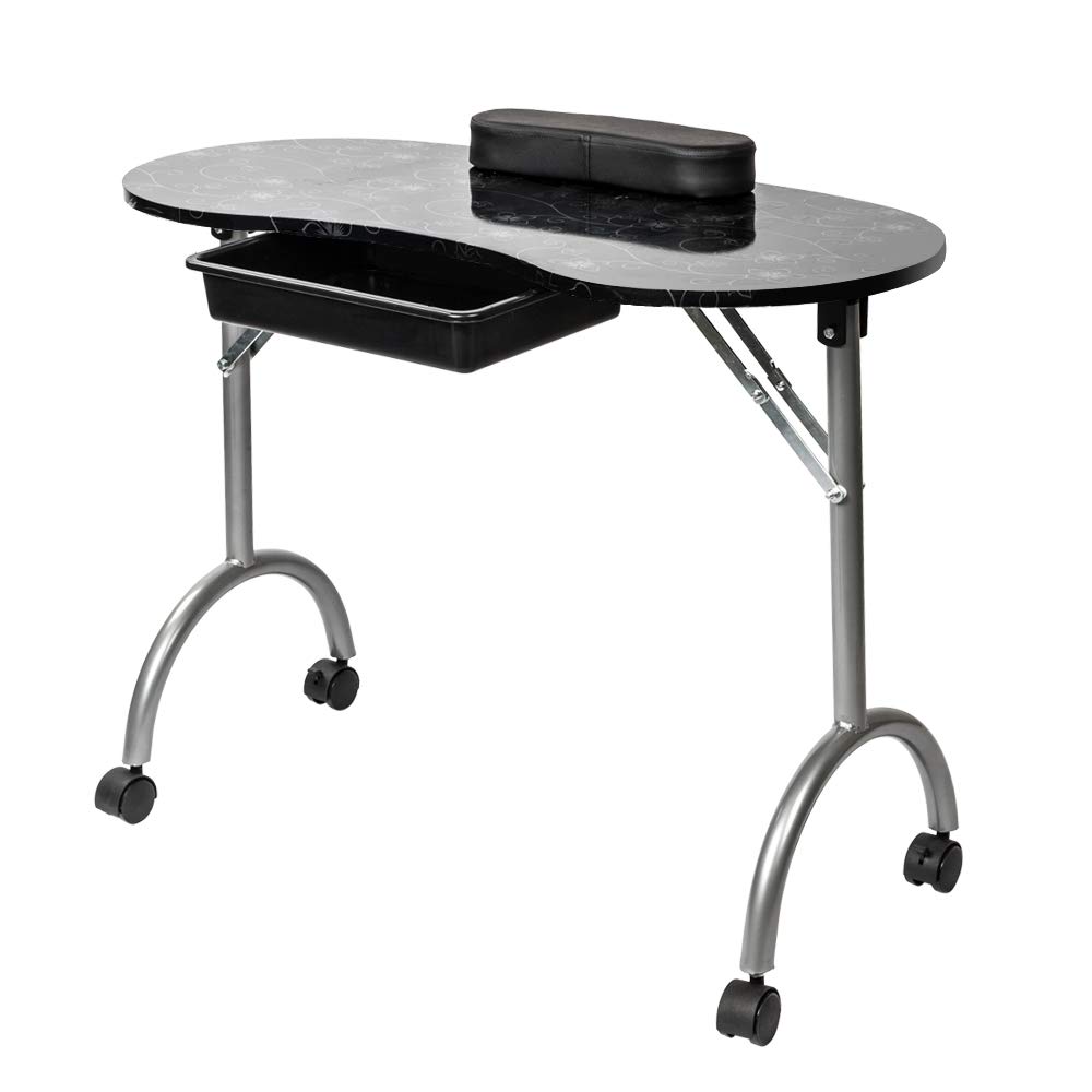 Nail Table Station，1Drawer Manicure Table Nail Technician