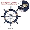 MDLUU-Wooden-Ship-Wheel-Wood-Anchor-Decor-11-Ship-Rudder-Decor-13-Anchor-Wall-Hanging-Ornament-for-Mediterranean-Nautical-Room-Party-Decor-Pack-of-2-Navy-Blue MDLUU Wooden Ship Wheel, Wood Anchor Decor, 11" Ship Rudder Decor, 13" Anchor Wall Hanging Ornament for Mediterranean Nautical Room, Party Decor, Pack of 2 (Navy Blue)