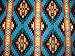 Laura's Unique Embroidery Blanket Stripe Turquoise Fleece Throw Blanket