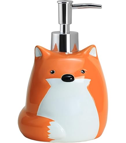 Amazon.com: Bicuzat Ceramic Fox Shaped Soap Dispenser with Plastic