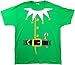 Ann Arbor T-shirt Co. Santa's Elf Costume | Jumbo Print Novelty Christmas Holiday Humor Unisex T-Shirt - Large - Green