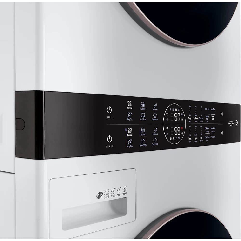 Single Unit Front Load LG WashTower? with Center Control? 4.5 cu. ft. Washer and 7.4 cu. ft. Electric Dryer