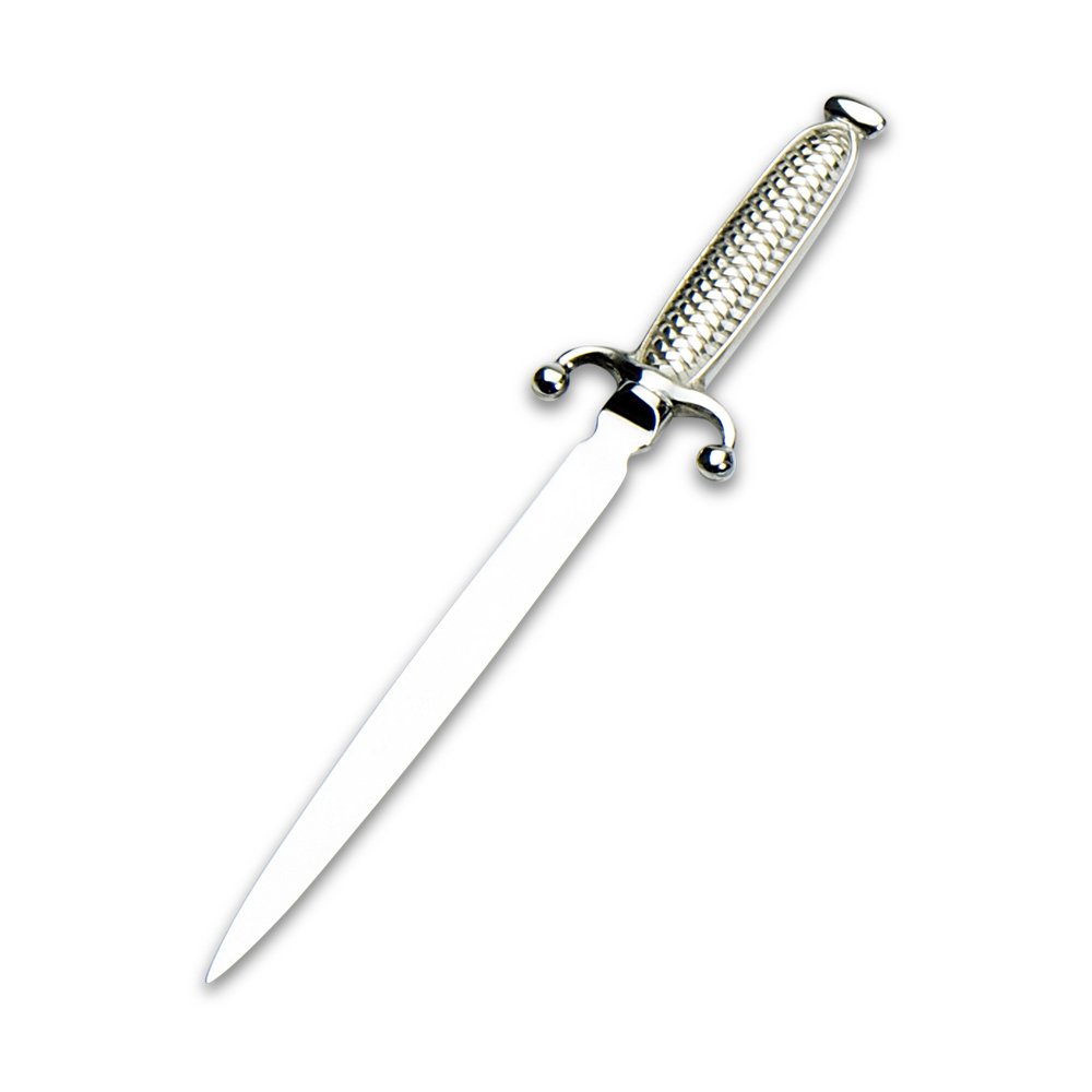 Edwin Blyde & Co Basket Weave Design Pewter Handle/Stainless Steel Blade Letter Opener